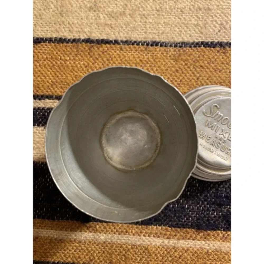 Antique‎ Vintage Smoothie Mixer Measurer Aluminum Metal Silver Mini Small